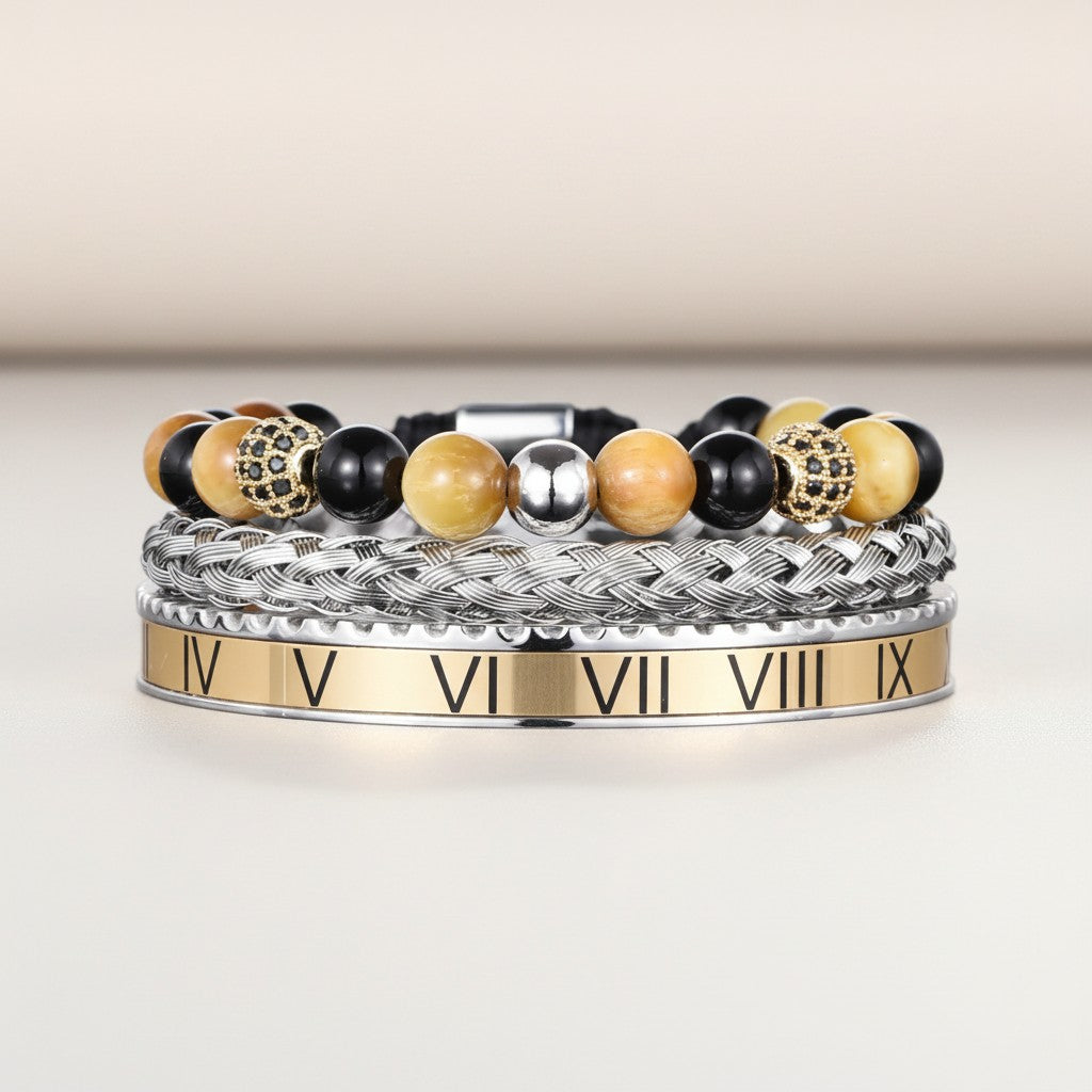 Roman Numeral & Stone Beads