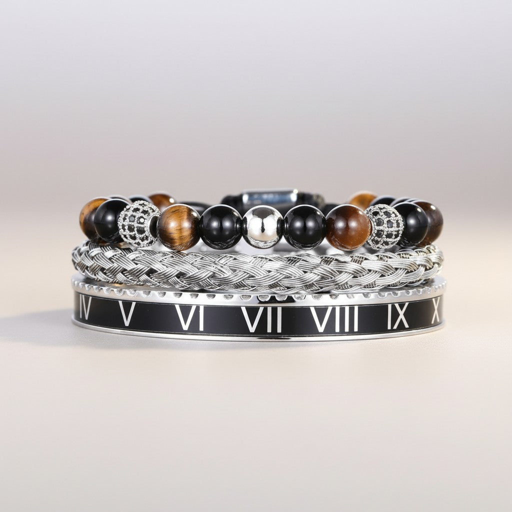Roman Numeral & Stone Beads